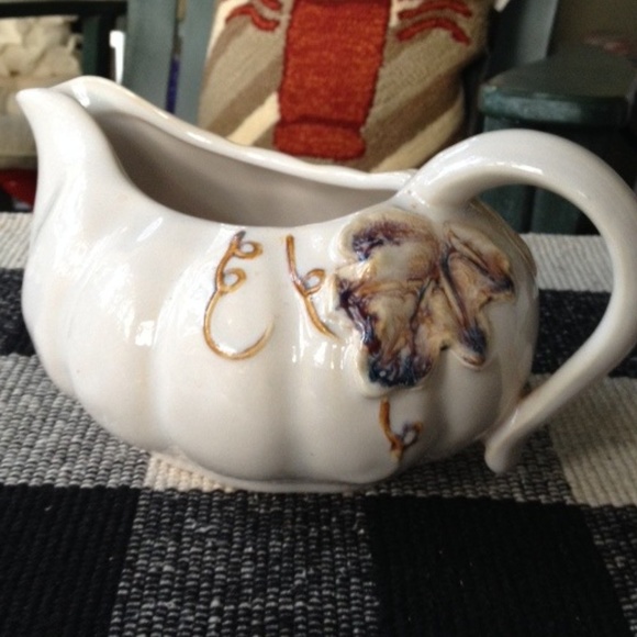Pier 1 Other - NWT! Autumn White Pumpkin Gravy Boat !MORE DISHES!